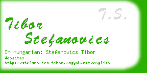 tibor stefanovics business card